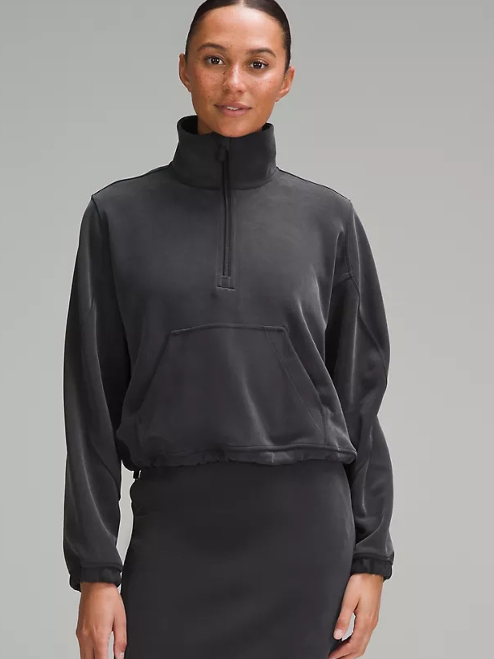 lululemon athletica Charcoal Half-Zip Pullover Sweatshirt